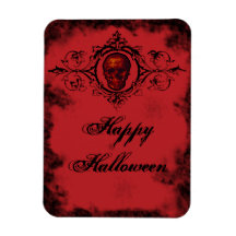 Calavera roja gótica