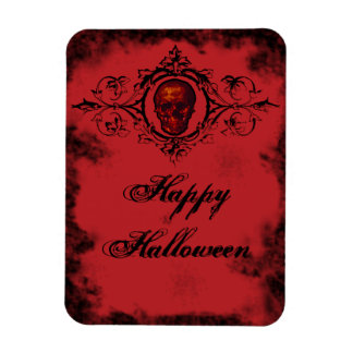 Imán Calavera roja gótica