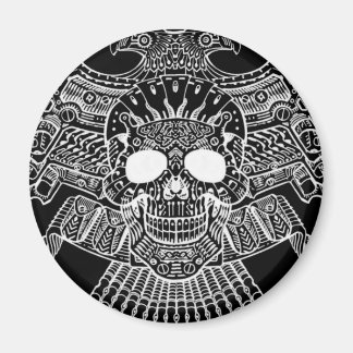 Imán Calavera simétrica con armas y balas de Al Rio