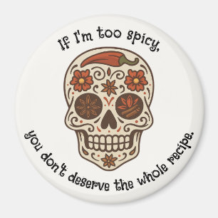 Imán Calavera Sugar Skull Spicy Kitchen Fridge Magnet