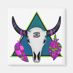 Imán Calavera tribal