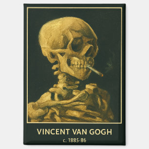 Imán Calavera Vintage Fumando – Única Inspirada en Van