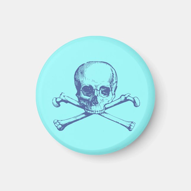 Imán Calavera vintage y cruces (Frente)