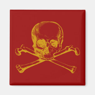 Imán Calavera vintage y cruces