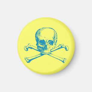 Imán Calavera vintage y cruces