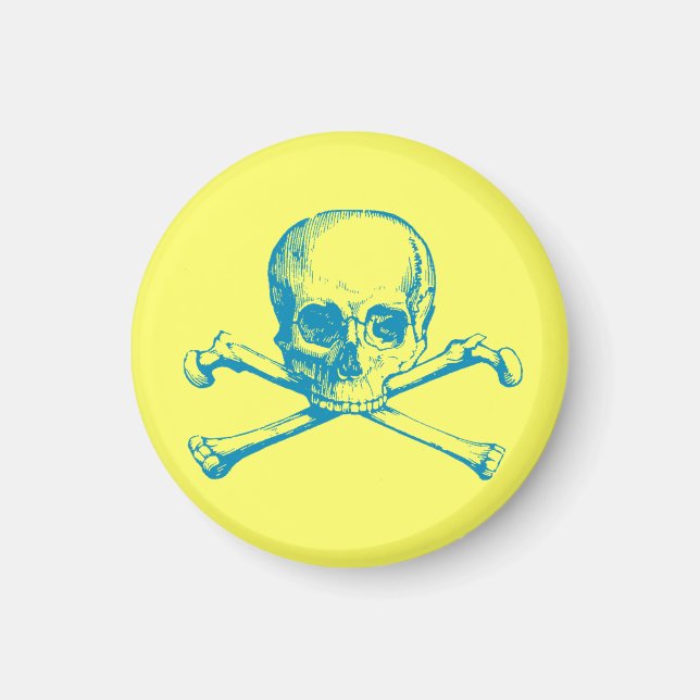 Imán Calavera vintage y cruces (Frente)