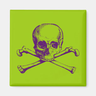 Imán Calavera vintage y cruces