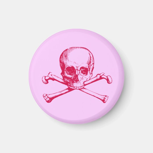 Imán Calavera vintage y cruces (Frente)