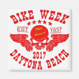 Imán Calavera Voladora 76ª Semana De Bicicletas Daytona