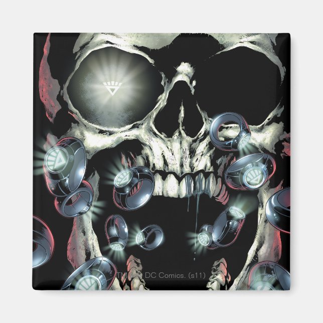 Imán Calavera y anillos - Color (Frente)