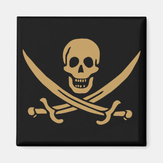 Imán Calavera y Cutlass de Oro Azteca Pirata Calico Jac