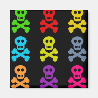 Imán Calaveras coloridas