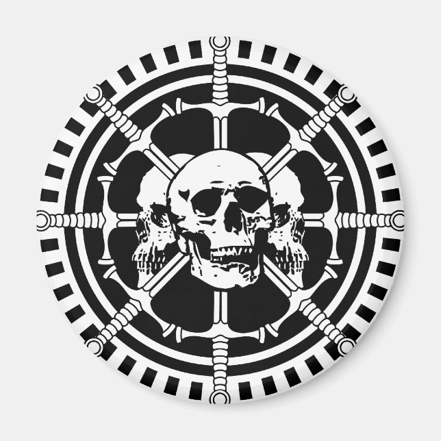 Imán Calaveras con espadas (Frente)