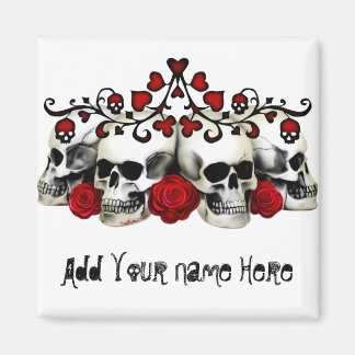 Imán Calaveras, Corazones Y Rosas