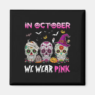 Imán Calaveras De Azúcar En Octubre Usamos Cáncer De Ma