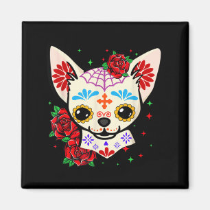 Imán Calaveras de Chihuahua Día de Muertos Perro de Azú