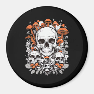 Imán Calaveras de Whimsigoth y hongos Vintage Ae Botáni