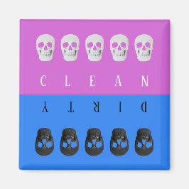 Imán Calaveras Limpiar Sucio Morado Azul Diversión Reve