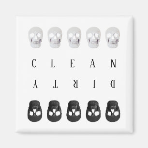 Imán Calaveros Limpian Lavavajillas Blancos Y Negros Su