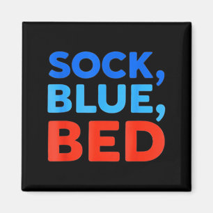 Imán Calcetín Azul Cama Meme Divertido 