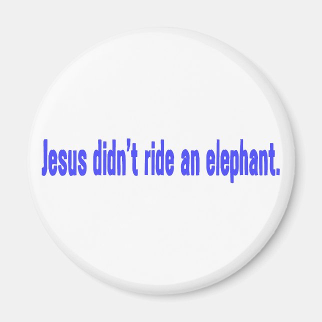 Imán Calcomanía Jesús No Montó Elefante (Frente)