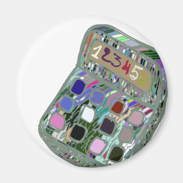 Imán calculadora colorida2 (Frente)