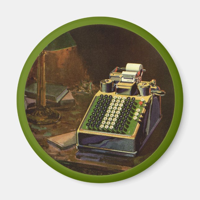 Imán Calculadora de contabilidad Comptometer empresaria (Frente)