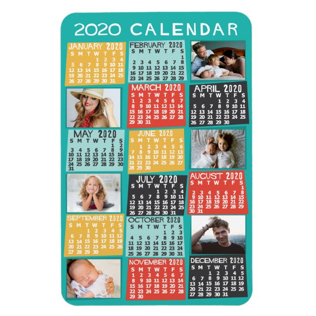 Imán Calendario 2020 (Consulte Descripción de la nueva  (Vertical)