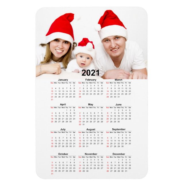 Imán Calendario 2021 con foto (Vertical)