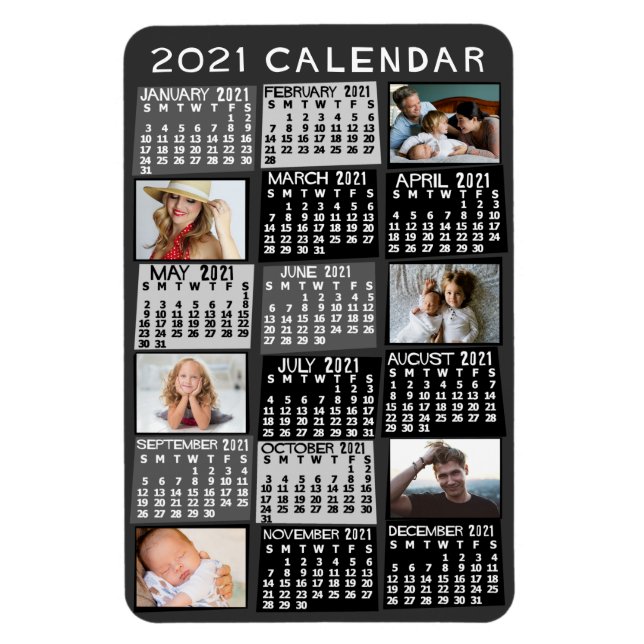 Imán Calendario 2021 (Consulte Descripción de la nueva  (Vertical)