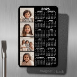 Imán Calendario 2023 con 4 Collages de fotos - negro<br><div class="desc">Un collage de fotos de 4 con un calendario. Un artículo divertido para el Año Nuevo. Añade 4 fotos cuadradas a este diseño.</div>