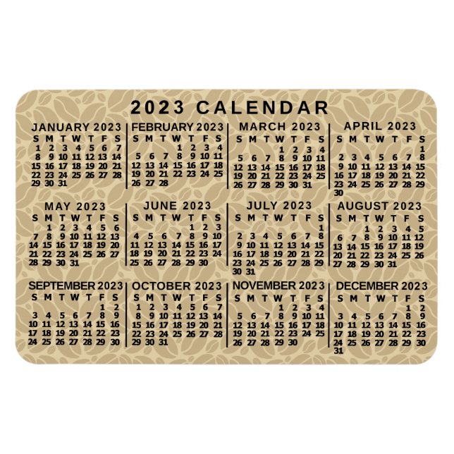 Imán Calendario 2023 (Consulte Descripción de la versió (Horizontal)