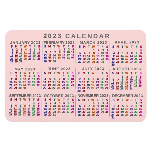 Imán Calendario 2023 (Consulte Descripción de la versió (Horizontal)