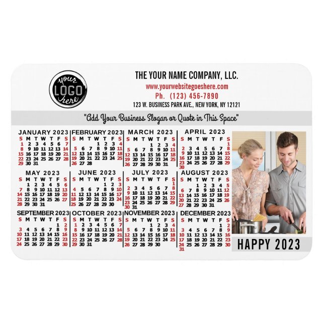 Imán Calendario 2023 (Consulte Descripción de la versió (Horizontal)