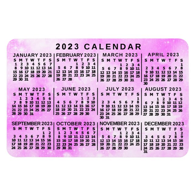 Imán Calendario 2023 (Consulte Descripción de la versió (Horizontal)