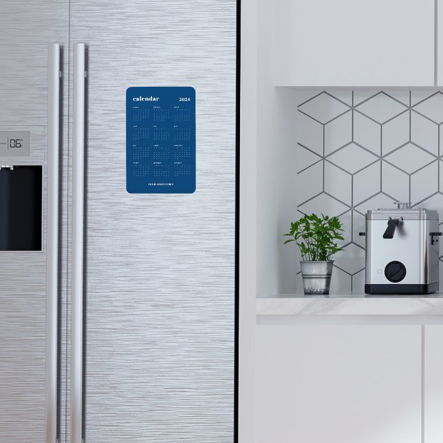 Imán Calendario 2024 de moda azul azul completo (Subido por el creador)