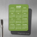 Imán Calendario 2025 - Básico Mínimo<br><div class="desc">Calendario 2025 - perfecto para usar en su cocina o en su oficina. Un calendario mínimo básico de 12 meses con un fondo de color sólido.</div>