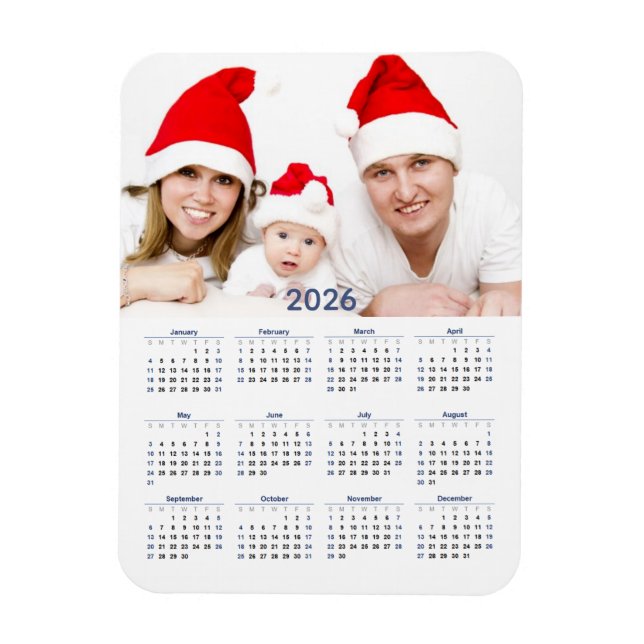 Imán Calendario 2026 con foto (Vertical)