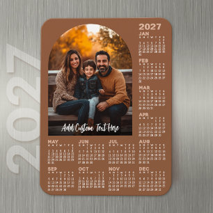 Imán Calendario 2027 con Foto - Año Completo Terra Cott