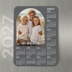 Imán Calendario 2027 con Foto - Arco Moderno