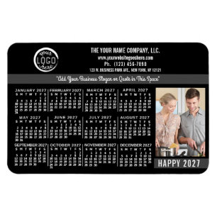 Imán Calendario 2027 logotipo personalizado de la empre