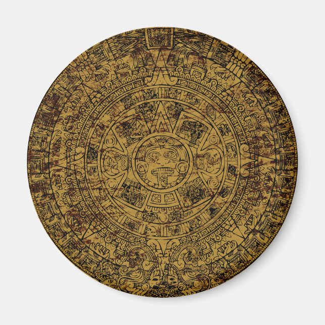 Imán Calendario Ageto Azteca Sun Stone (Frente)