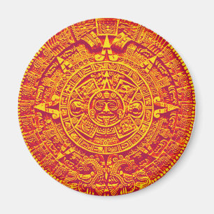Imán Calendario azteca - oro