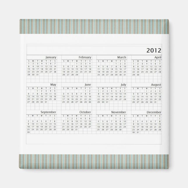 Imán Calendario clásico 2012 (Frente)