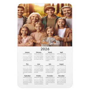 Imán Calendario clásico de 2026 con foto
