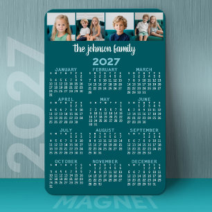 Imán Calendario completo 2027 con 4 fotos