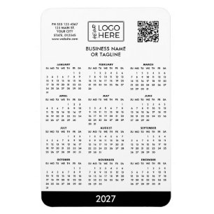 Imán Calendario Corporativo de Logotipo Empresarial 202