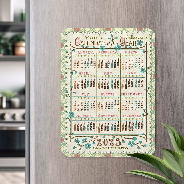 Imán Calendario de 2025 Aniversario del Art Nouveau vic (Subido por el creador)