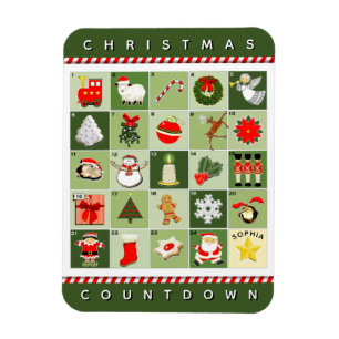 Imán Calendario de Adviento de Navidad