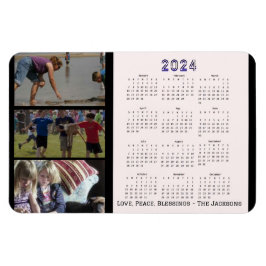 Imán Calendario de creación de fotografías familiares d
